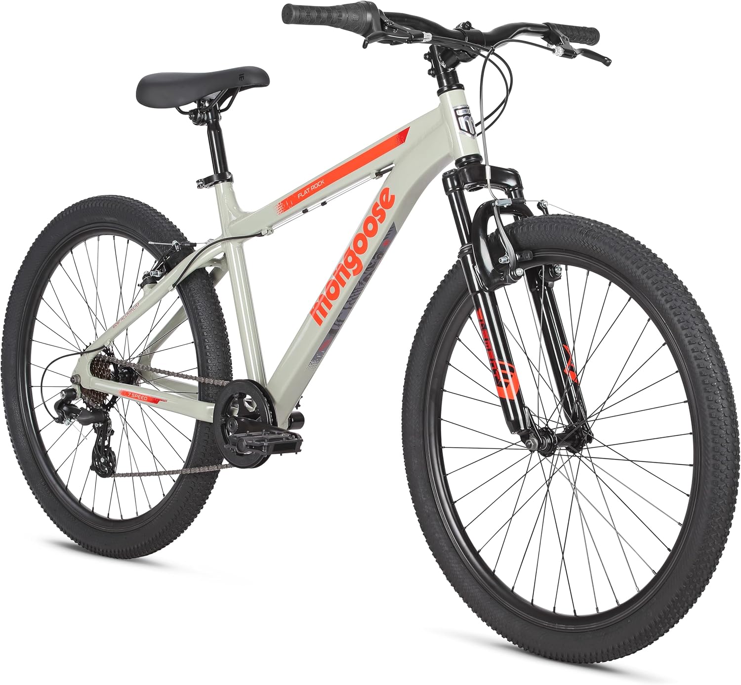 Flatrock Hardtail Mountain Bike 7-Speed Aluminum Frame Front Suspension