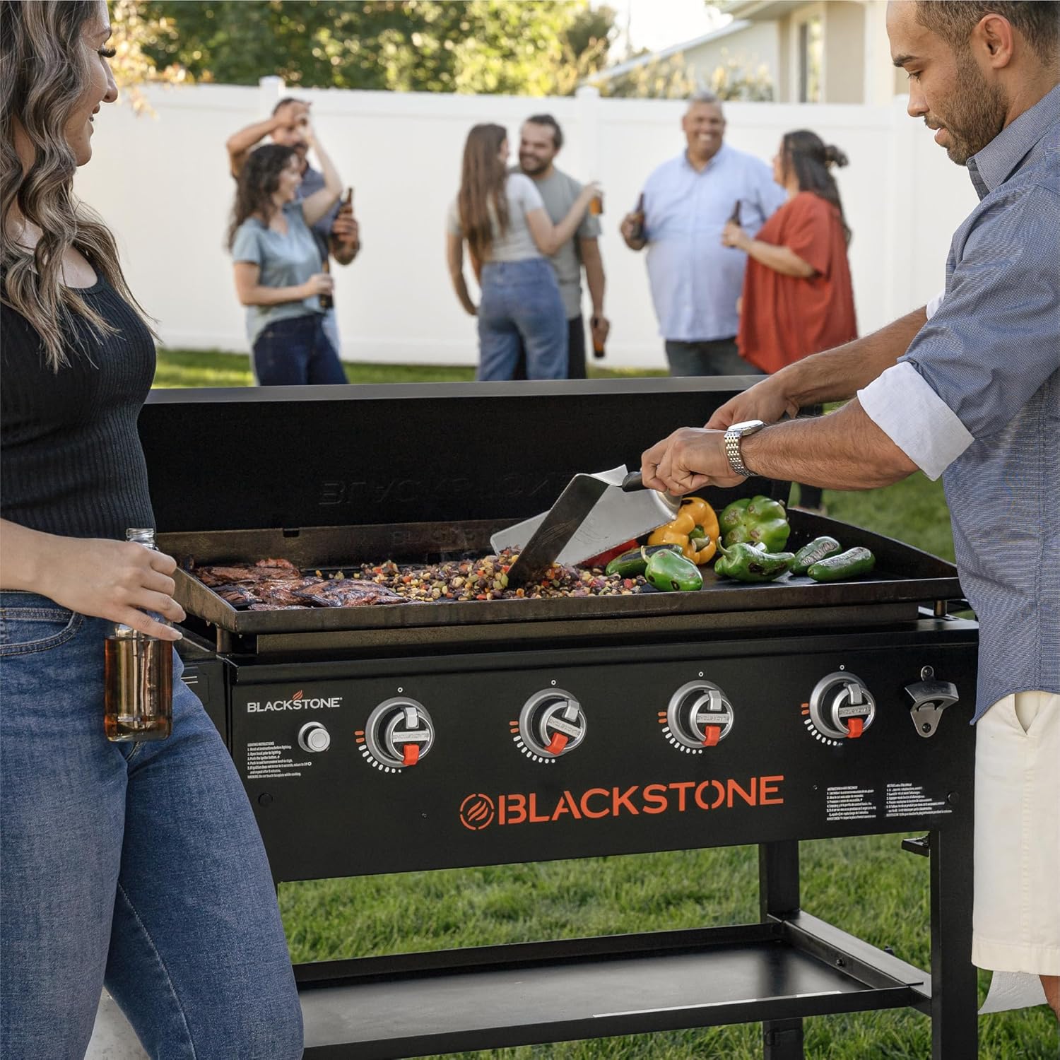 36 Inch 4 Burner Propane Griddle with Regulator Starter Kit