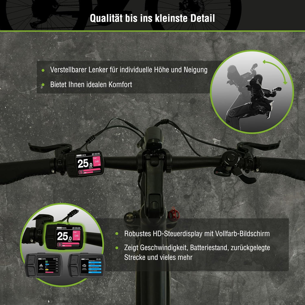 E-SUV Bike R6T Centro 27.5in Electric Bike 720Ah Battery 85Nm Torque Black